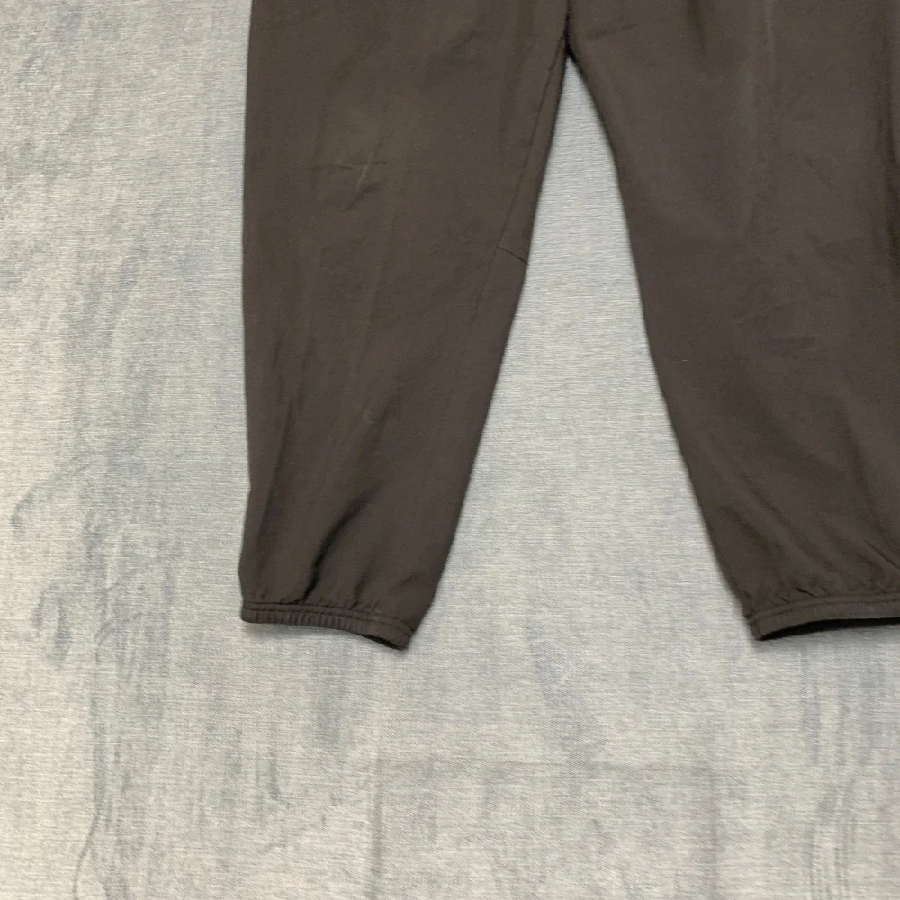 Nike Dri Fit Jogger Pants Womens XL 28x28 Black Swoosh Logo Tapered Leg Running